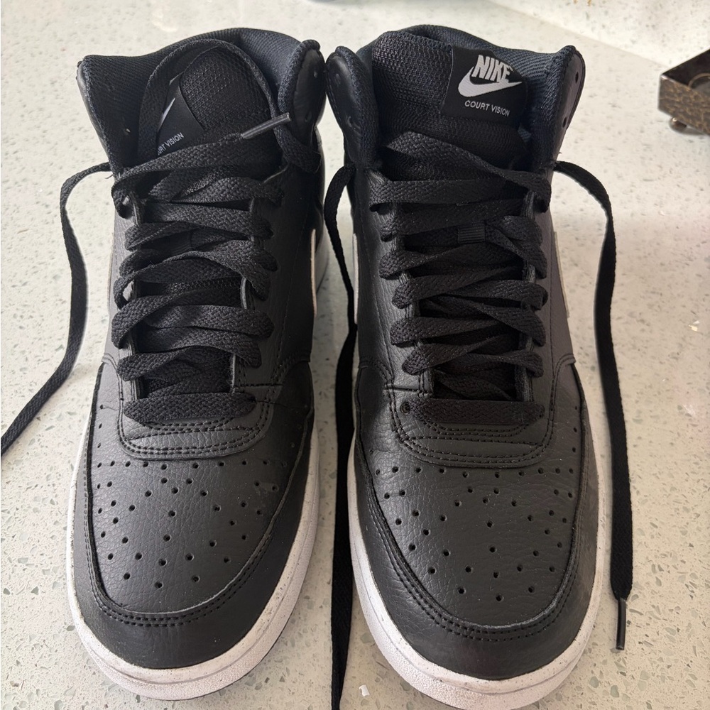 Nike Court Vision Black and White Men's Sneakers